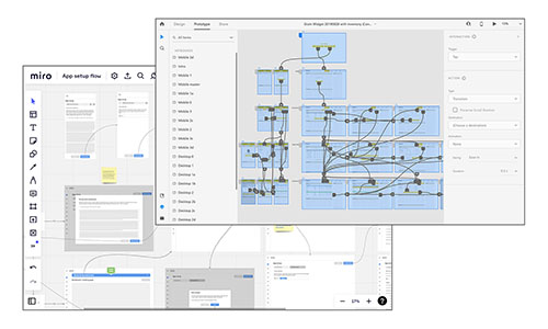 Wireframing in XD and Miro