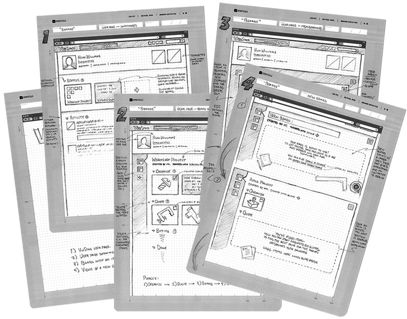 VizSpace design sketches